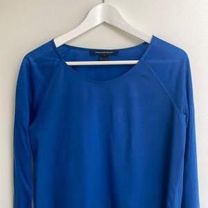 French Connection Long Sleeve Blue Top. Size S.